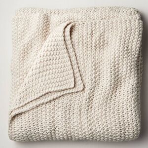 Threshold Cream Knit Blanket